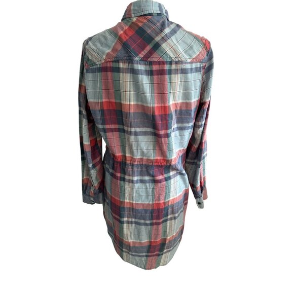 JACHS GIRLFRIEND Plaid Button Down Tunic Top Size Medium - Picture 4 of 6